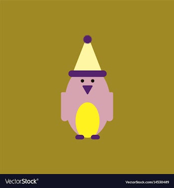 Penguin penguin in winter hat vector image
