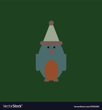Penguin penguin in winter hat vector image