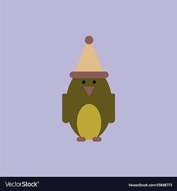 Penguin penguin in winter hat vector image