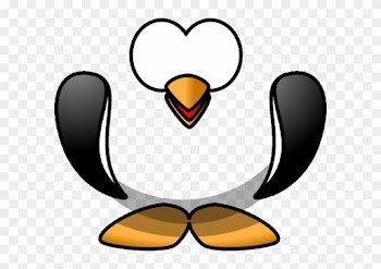 Penguin With Beak Slightly Open Clip Art - Penguin Beak Clipart