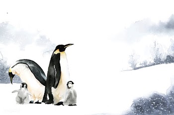 Penguins in a winter wonderland watercolor ve.. | Free stock vector - 489649