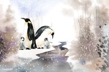 Penguins in a winter wonderland watercolor ve.. | Free stock vector - 489711