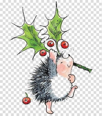 Penny Black Hedgehog Santa Claus Christmas Rubber stamp, Cartoon Hedgehog transparent background PNG clipart