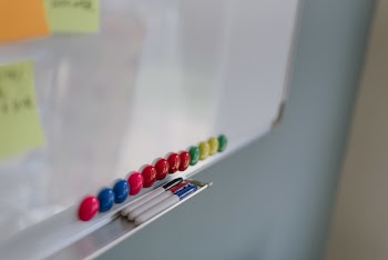 Pens Beside Dry-erase Board
