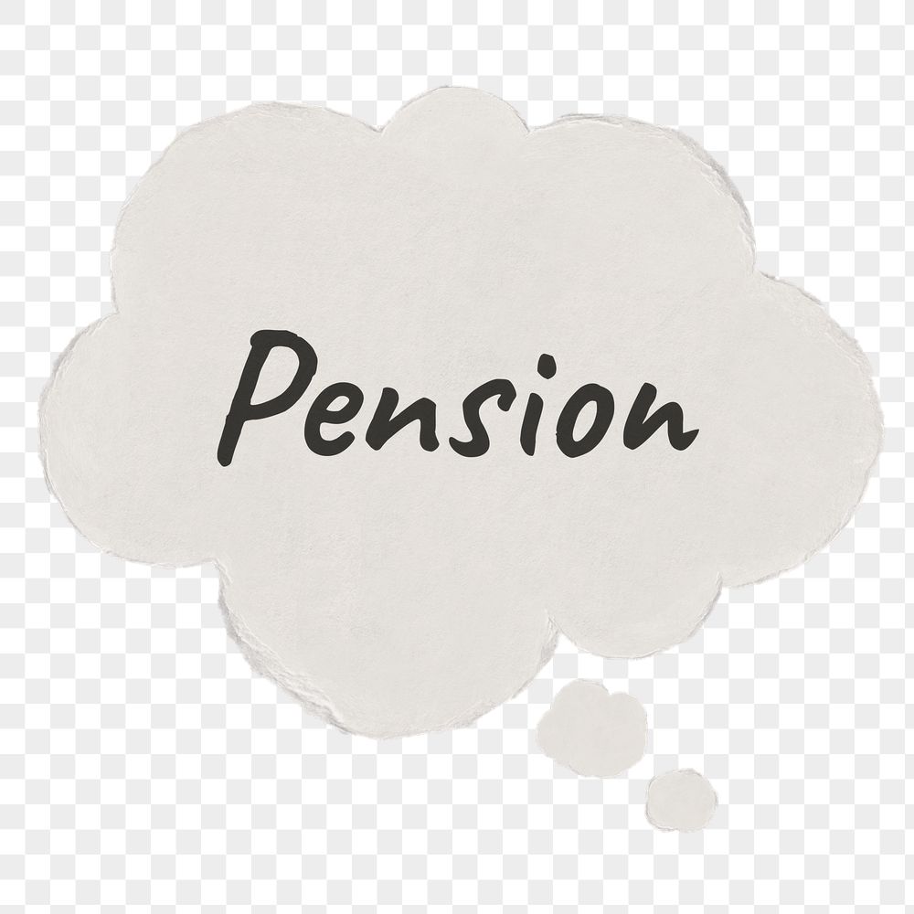 Pension png thought bubble sticker, | Free PNG - rawpixel