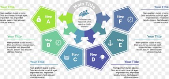 Pentagon Royalty-free Presentation Chart - Vector hand-painted PPT Tags 