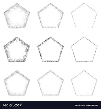 Pentagon Shape Set vector image