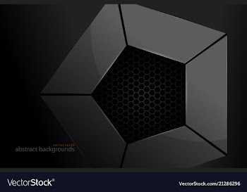 Pentagonal metal shape scene vector image