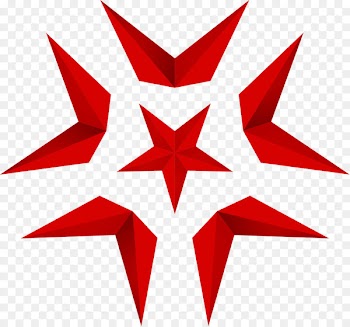 Pentagram Clip art - There are five star stars of the sequence 