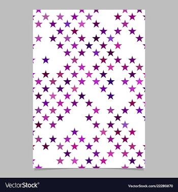 Pentagram pattern poster design - cover background vector image