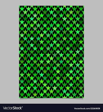 Pentagram star pattern brochure design - document vector image