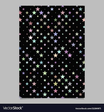 Pentagram star pattern brochure design - page vector image
