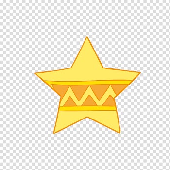 Pentagram Star Yellow, Triangle lines stars transparent background PNG clipart