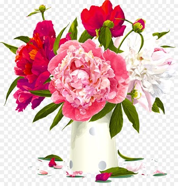 Peony Flower Clip art - Bouquet of flowers 