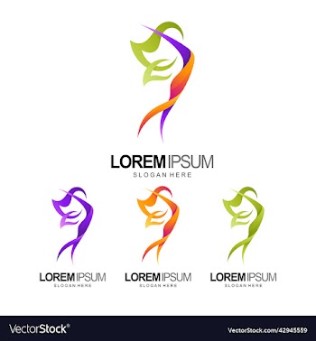 people and beauty lady logo design template