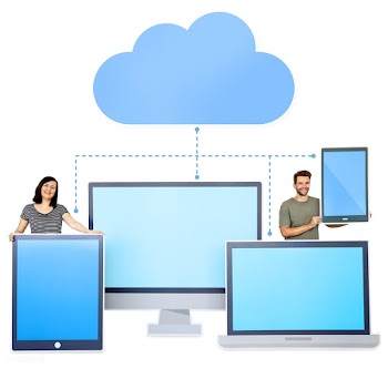 People and cloud computing icons | Free stock psd mockup - 458014