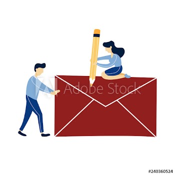 People at the big envelope