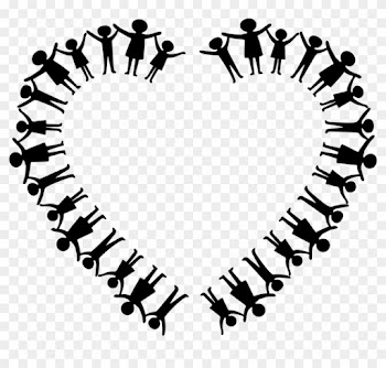 People Border Cliparts 10, Buy Clip Art - Children Heart Frame