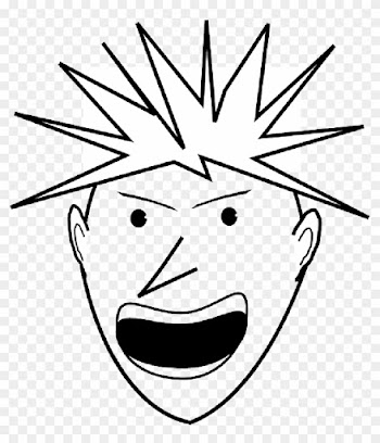 People, Boy, Man, Angry, Punk, Face, Person - Clip Art Black And White Angry