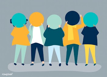 People carrying circle speech bubble illustra.. | Free stock vector - 534627