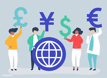 People carrying different currency sign | Free stock vector - 480193