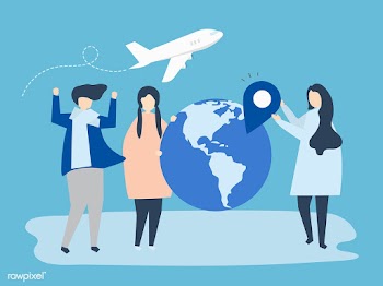 People carrying different travel related icon.. | Free stock vector - 481106