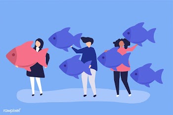 People carrying fish icons in leadership conc.. | Free stock vector - 478377