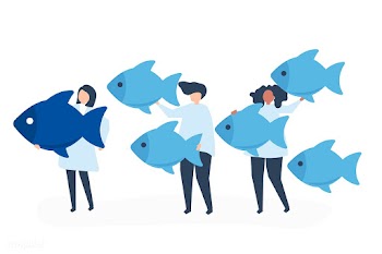 People carrying fish icons in leadership conc.. | Free stock vector - 478987