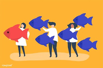 People carrying fish icons in leadership conc.. | Free stock vector - 479565