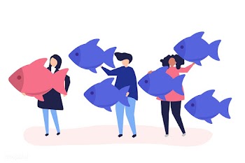 People carrying fish icons in leadership conc.. | Free stock vector - 479581