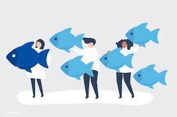 People carrying fish icons in leadership conc.. | Free stock vector - 480882