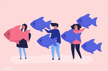 People carrying fish icons in leadership conc.. | Free stock vector - 480884