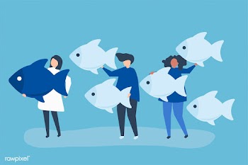 People carrying fish icons in leadership conc.. | Free stock vector - 480885