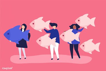 People carrying fish icons in leadership conc.. | Free stock vector - 480887