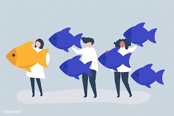 People carrying fish icons in leadership conc.. | Free stock vector - 480909