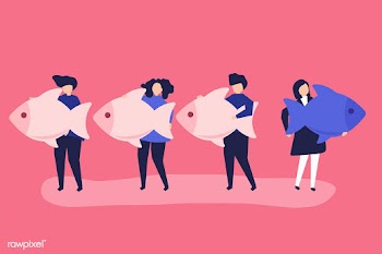 People carrying fish icons in leadership conc.. | Free stock vector - 480917