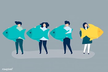 People carrying fish icons in leadership conc.. | Free stock vector - 480931