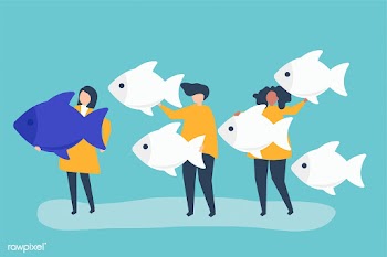 People carrying fish icons in leadership conc.. | Free stock vector - 480932