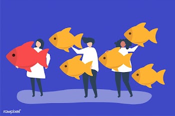 People carrying fish icons in leadership conc.. | Free stock vector - 480933