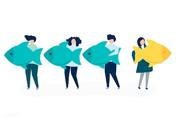 People carrying fish icons in leadership conc.. | Free stock vector - 480935