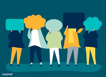 People carrying speech bubble illustration | Free stock vector - 534615