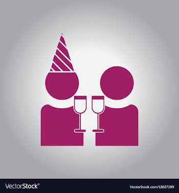 People celebrating christmas vector image