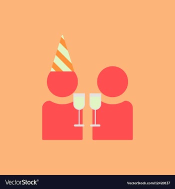 People celebrating christmas vector image