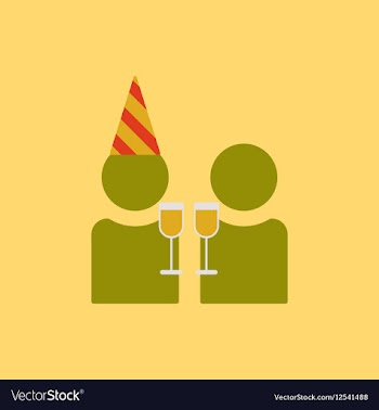 People celebrating christmas vector image