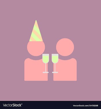 People celebrating christmas vector image