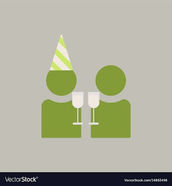 People celebrating christmas vector image
