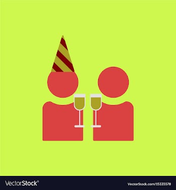 People celebrating christmas vector image
