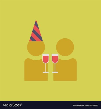 People celebrating christmas vector image