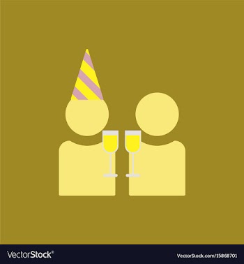 People celebrating christmas vector image