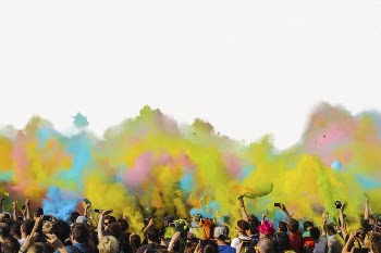 People celebrating Holi border collage | Free PSD - rawpixel